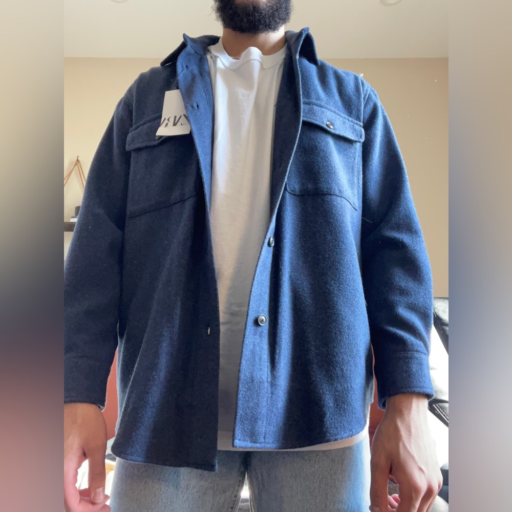 Navy Pocket Over-shirt